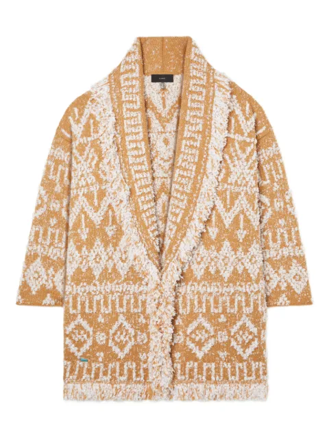 Alanui cardigan mi-long Send Beat à motif géométrique