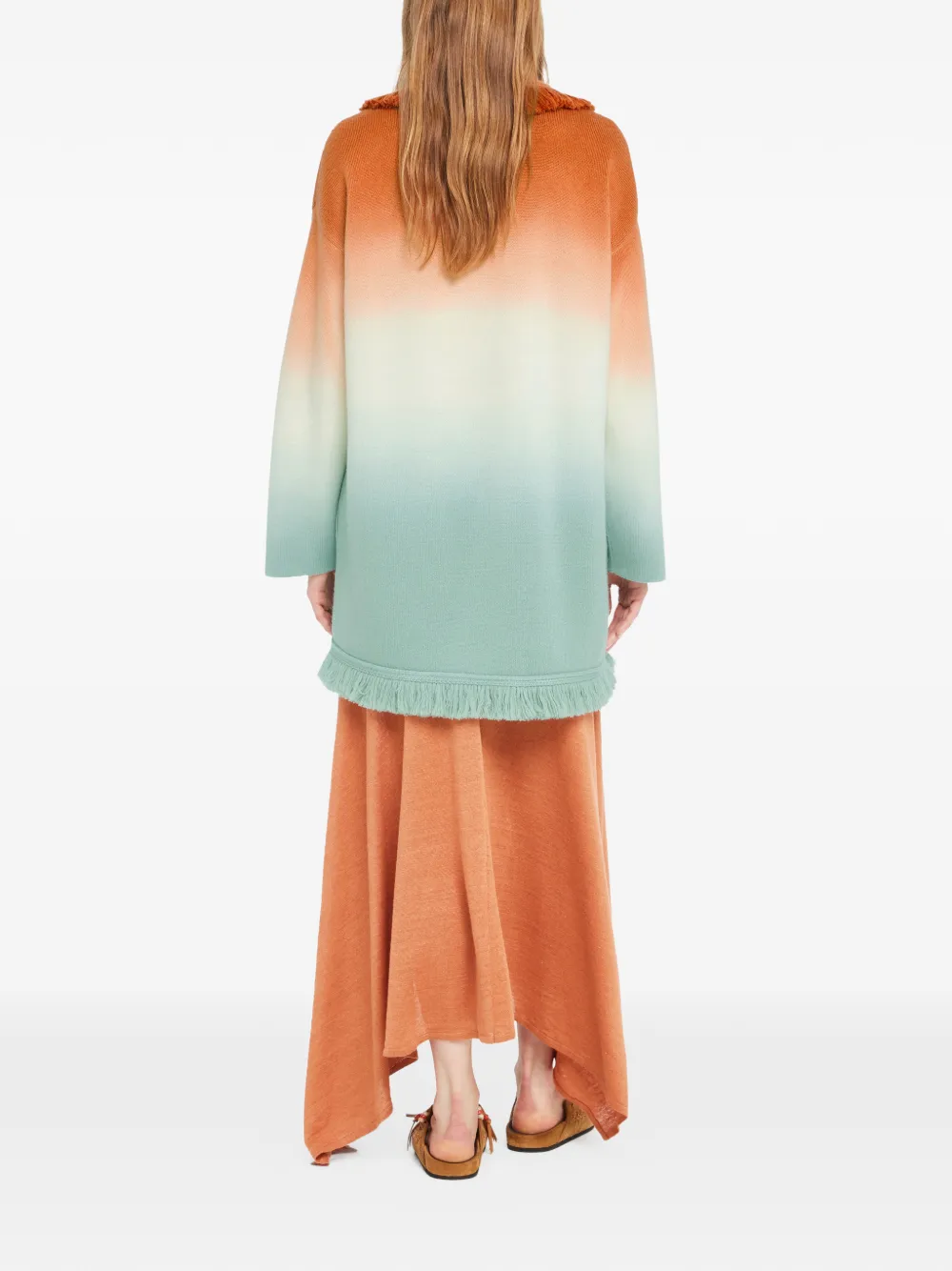 Alanui Shades of Shore vestjas met franje Oranje