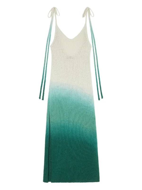 Alanui Wave Bloom Maxi Dress | Green