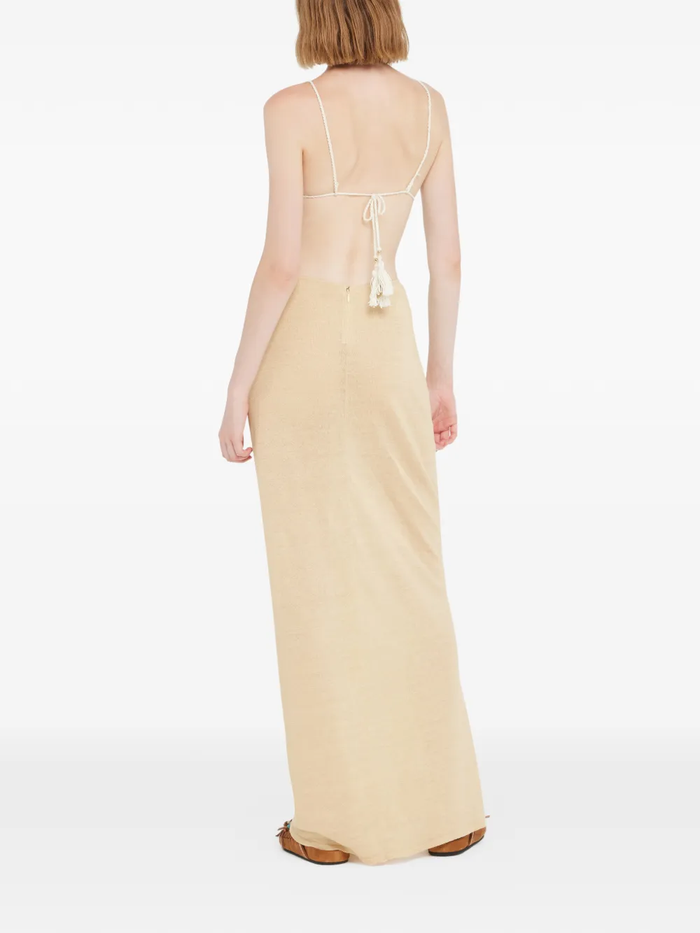 Alanui Mermaid gedrapeerde midi-rok Beige