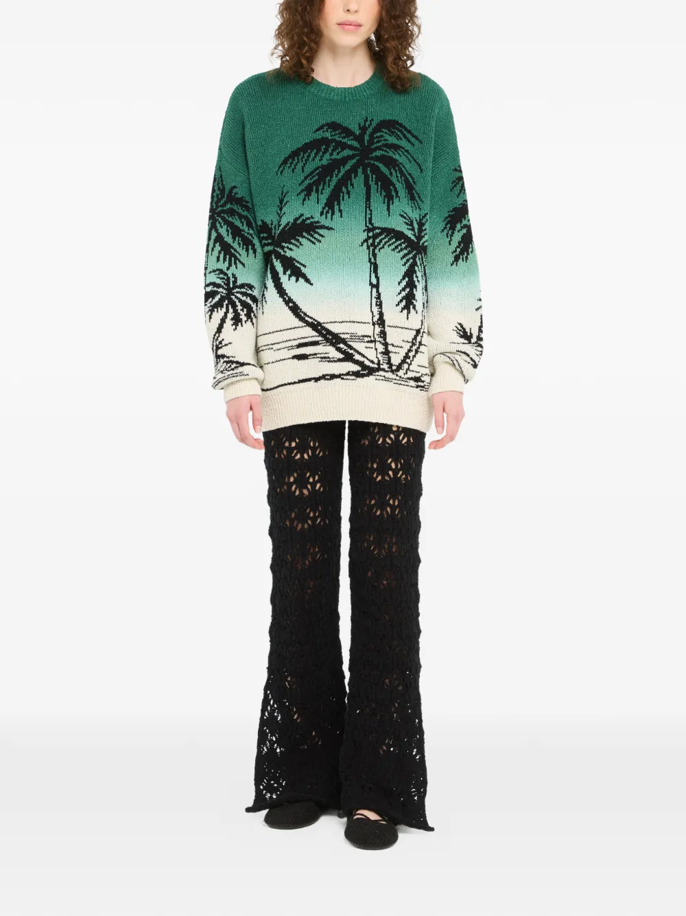Alanui Wave Bloom palm-tree sweater | Knitted Sweaters | Image 2