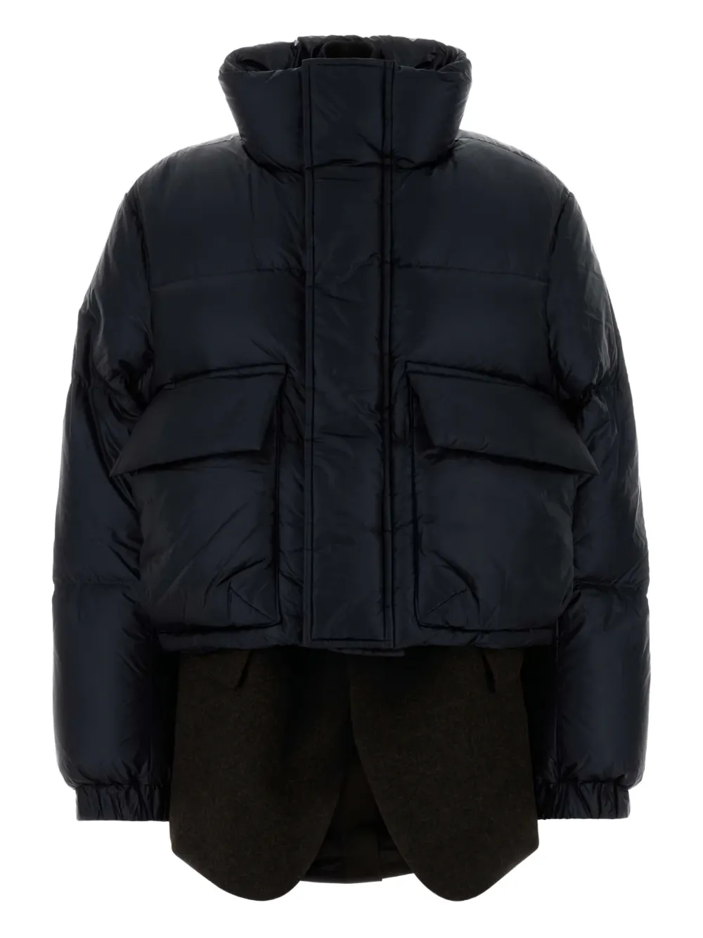 sacai Piumino in nylon - Nero
