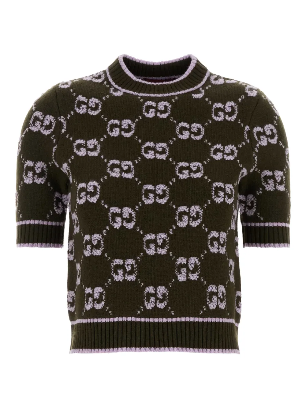 Gucci Pullover mit Stickerei - Grün