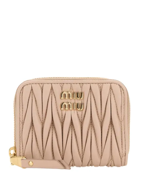 Miu Miu logo-lettering leather wallet
