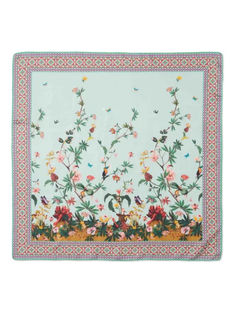 La DoubleJ Zooflora Placée silk scarf