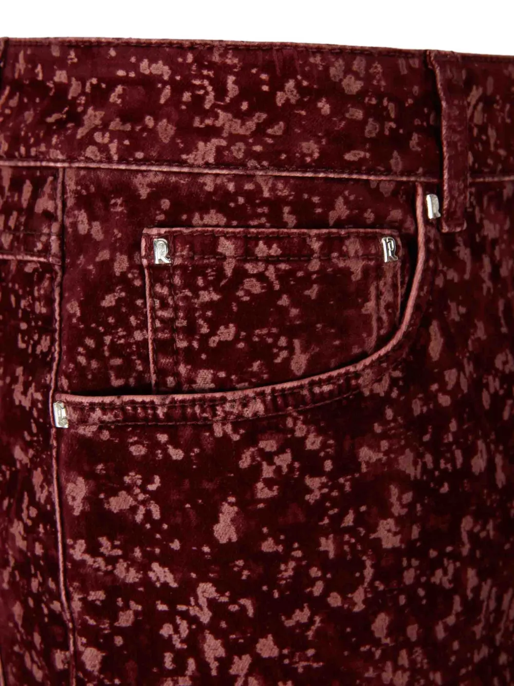 Rabanne Laser Print Baggy Trousers In Red