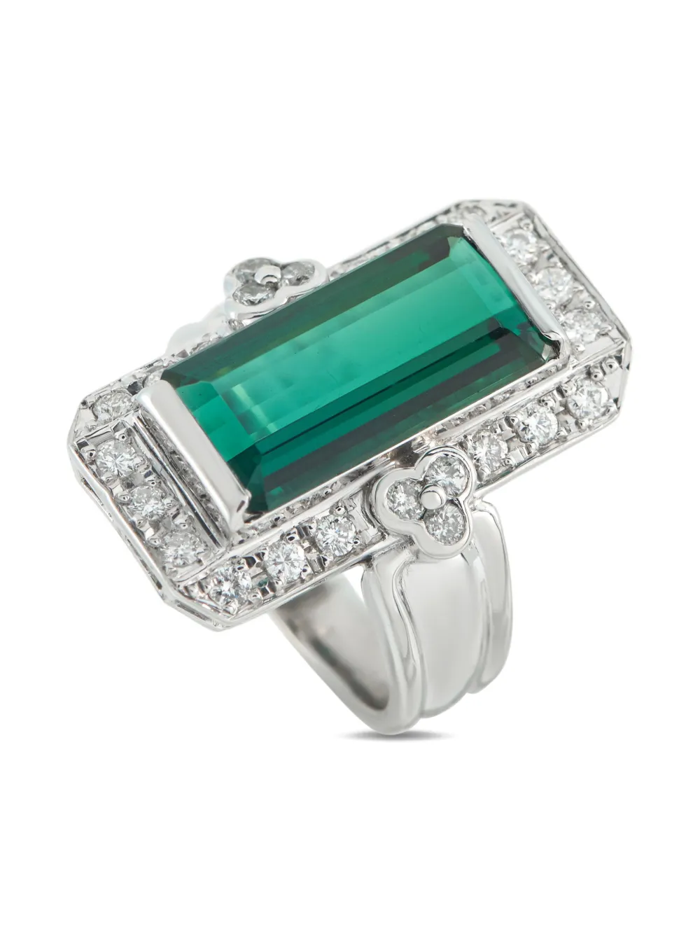 LB Exclusive platinum diamond and tourmaline ring - シルバートーン LB Exclusive platinum diamond and tourmaline ring - シルバートーン