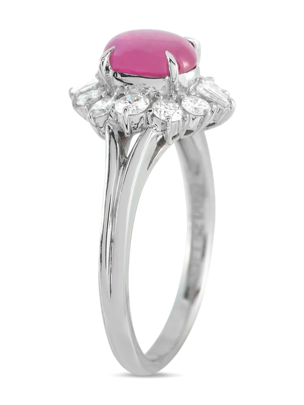 LB Exclusive platinum diamond and ruby ring | Image 2