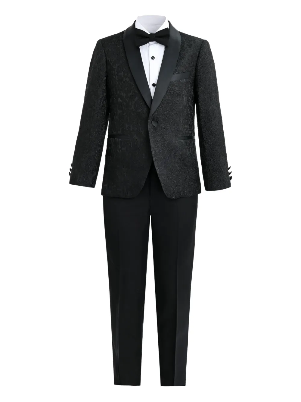 Moustache single-breasted suit set (set of three) | Black | Image 1
