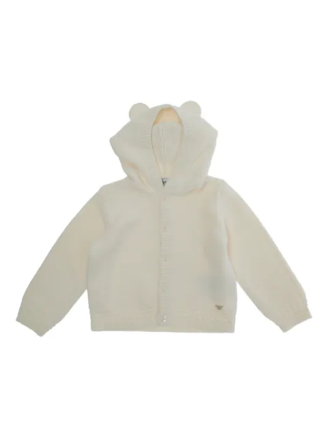 Emporio Armani Kids ear-detail logo cardigan