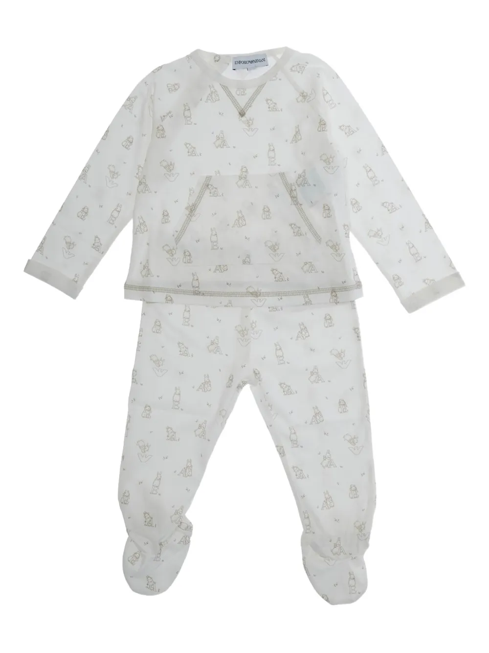 Emporio Armani Kids pocket trouser set - Bianco