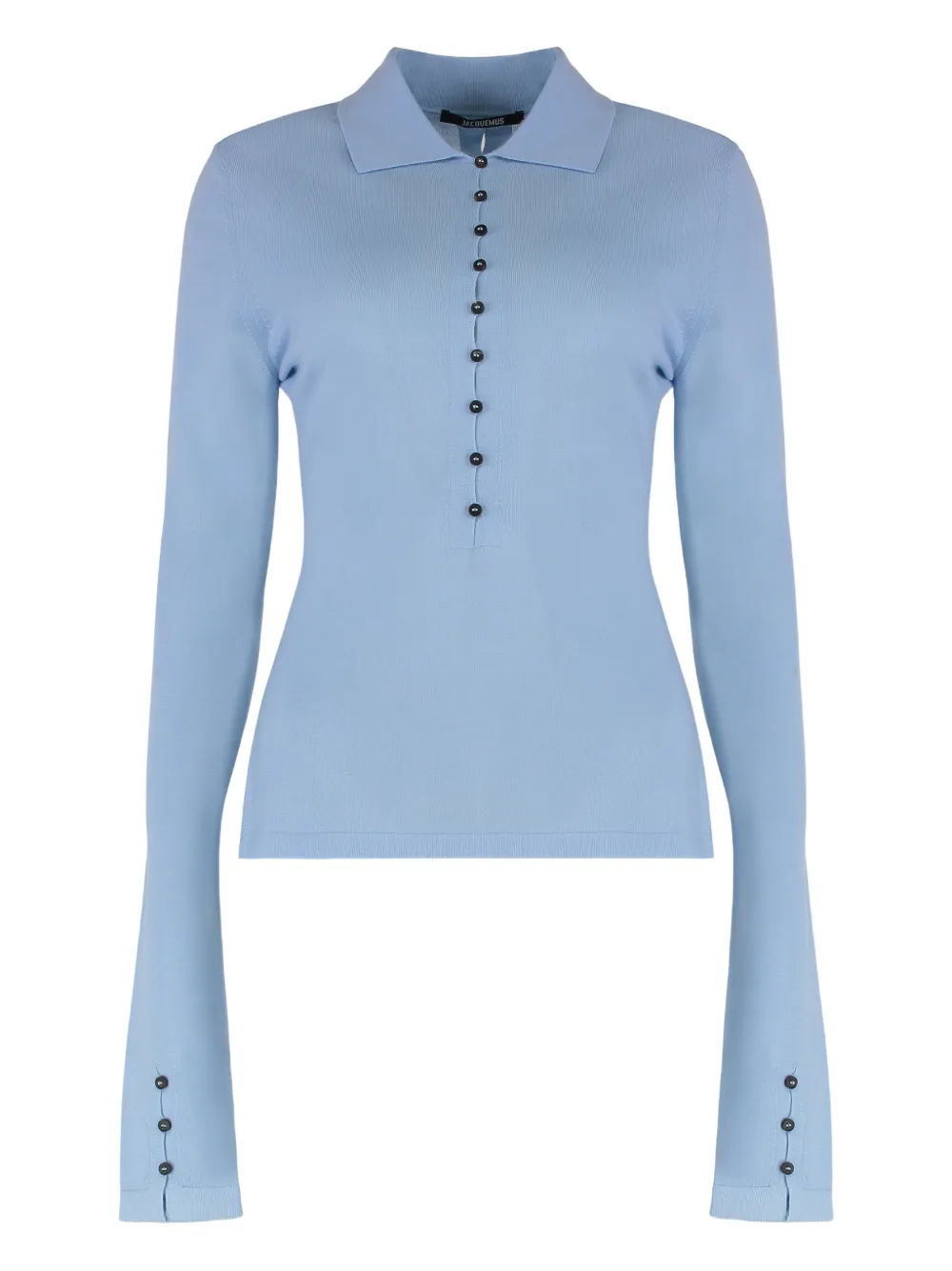 Jacquemus long-sleeve polo top - Blu
