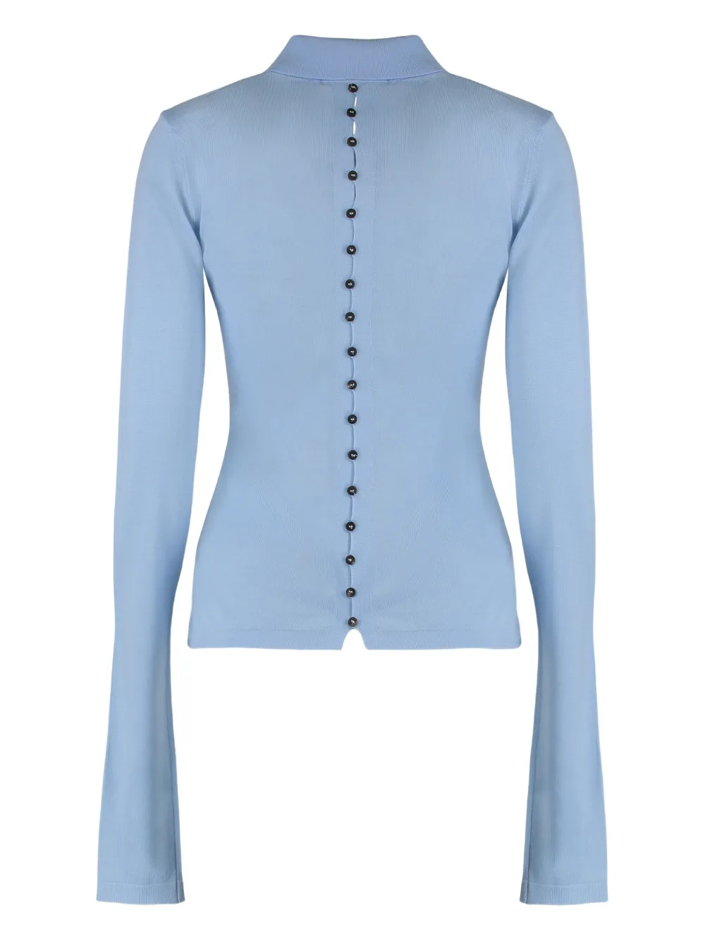 Jacquemus long-sleeve polo top - Blauw