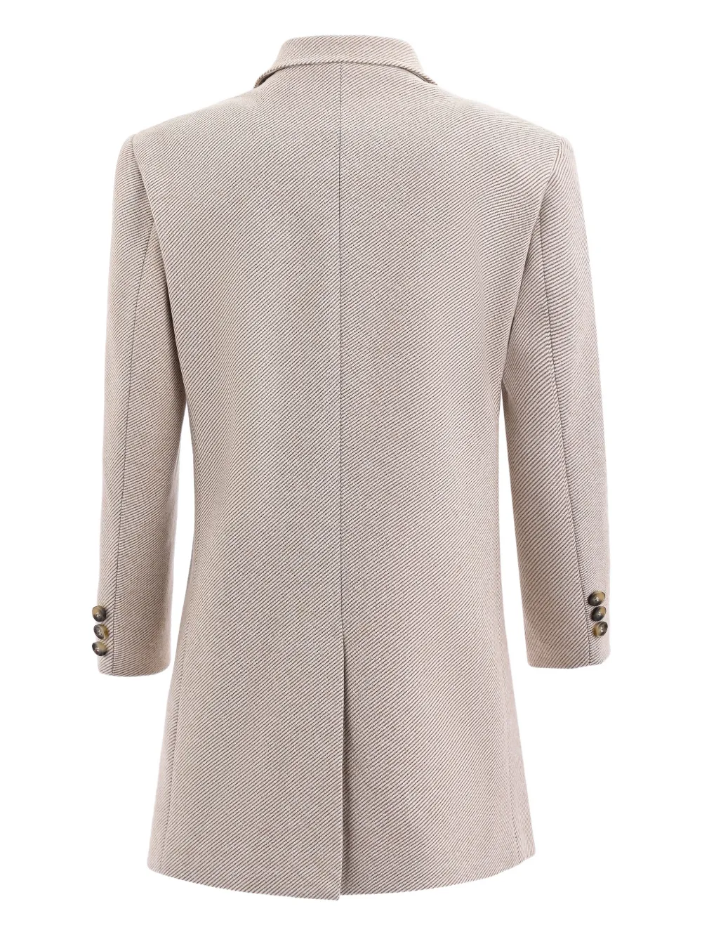 Moustache Single-breasted Wool Coat In Neutral