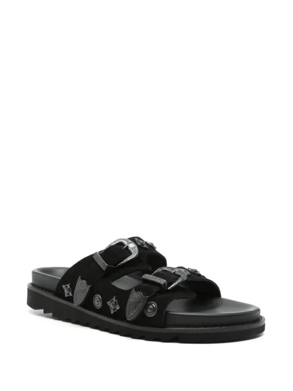 [値下げ]19SS TOGA VILIRIS バックルサンダル EU43 Toga Virilis バックル サンダル | ブラック | FARFETCH JP