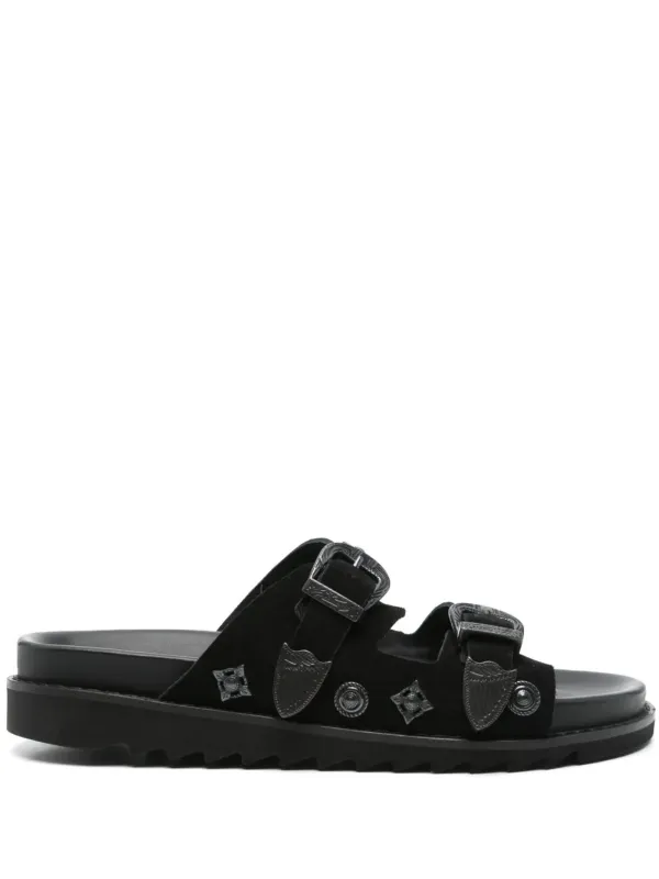 Toga Virilis Buckle Sandals | Black | FARFETCH TH