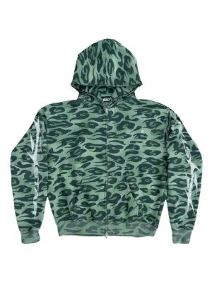 Supreme Box-logo zip-up Hoodie | Green | FARFETCH CA