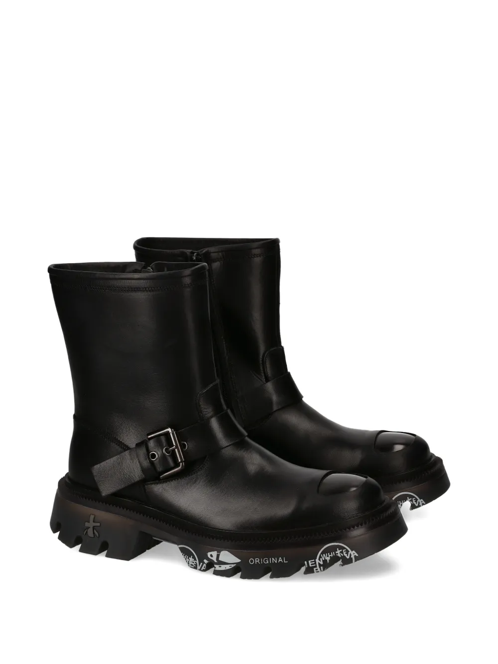 Premiata Camden 464 Buckle Boots In Black
