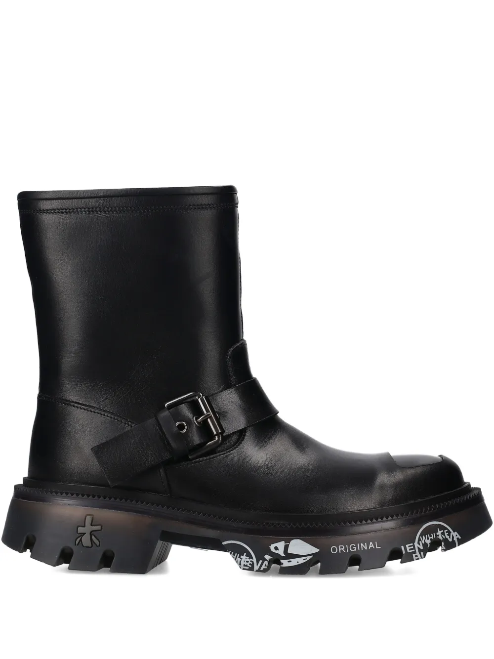 Premiata Camden 464 Buckle Boots In Black