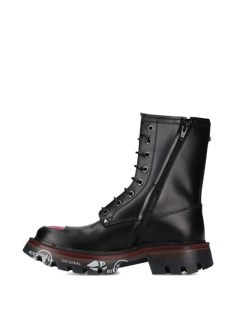 Premiata Brixtond 463 veterlaarzen met rits Zwart