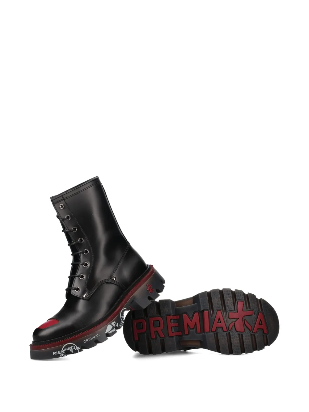 Premiata Brixtond 463 veterlaarzen met rits Zwart