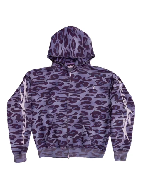 HELLSTAR zip-up cheetah hoodie