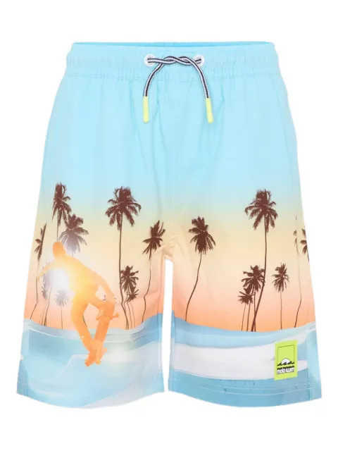 Molo palm tree-print swim shorts