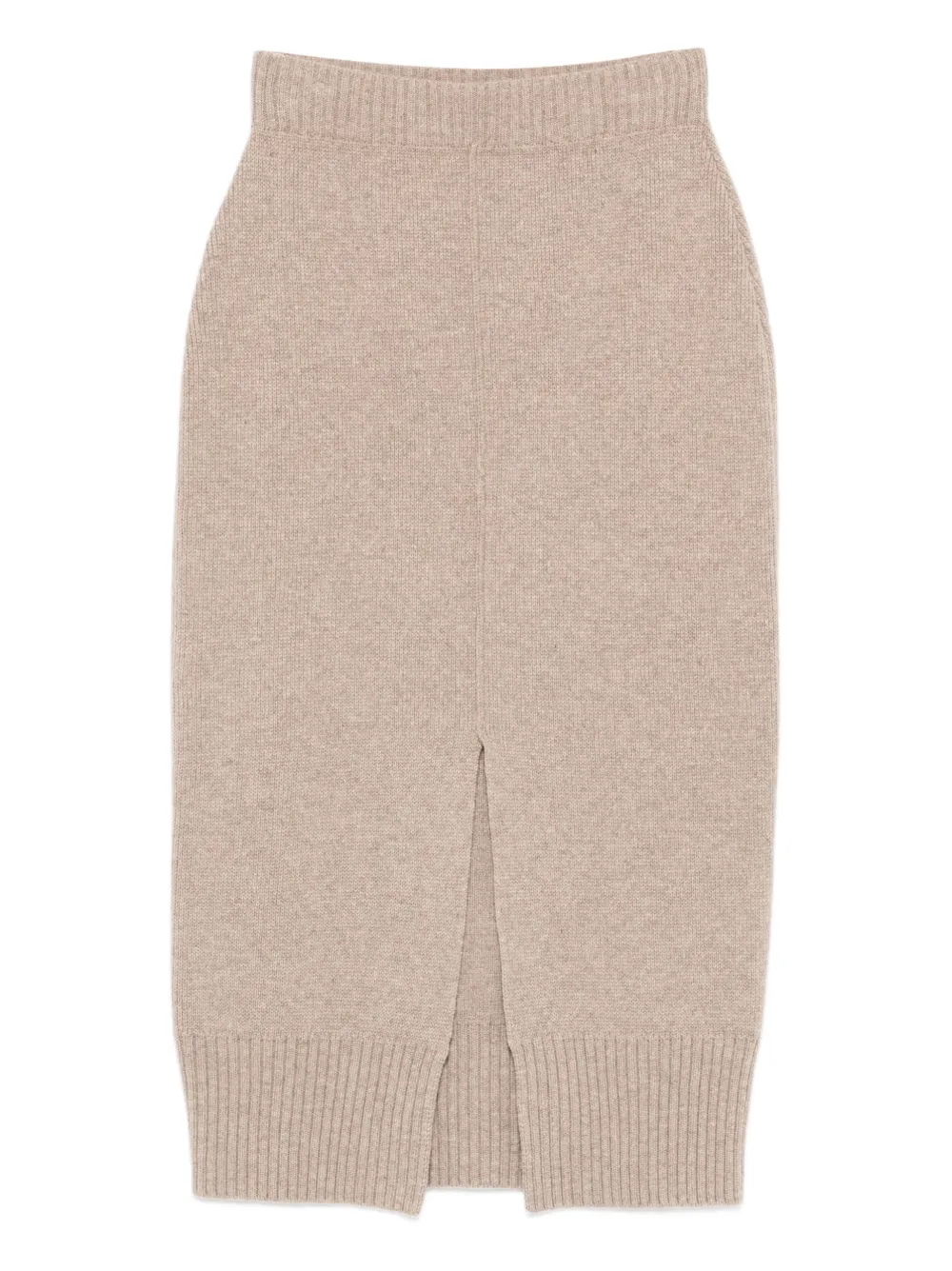 Tela Wool Midi Skirt In Neutral