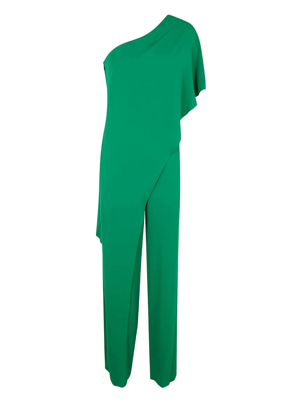 Lauren Ralph Lauren Georgette cape one-shoulder jumpsuit - Verde