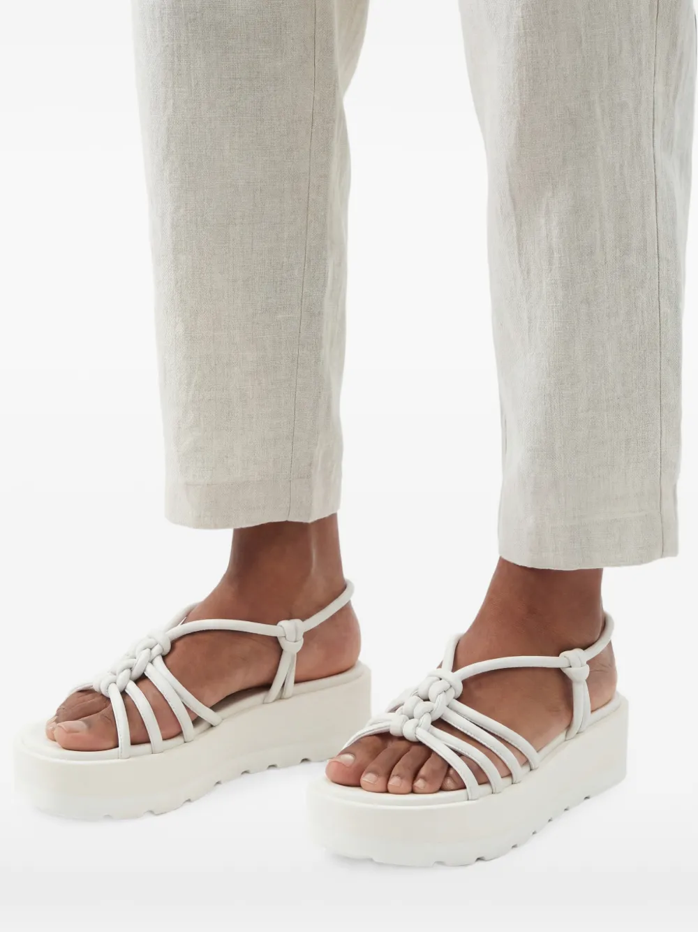 Gianvito Rossi 40mm sandalen met plateauzool Wit