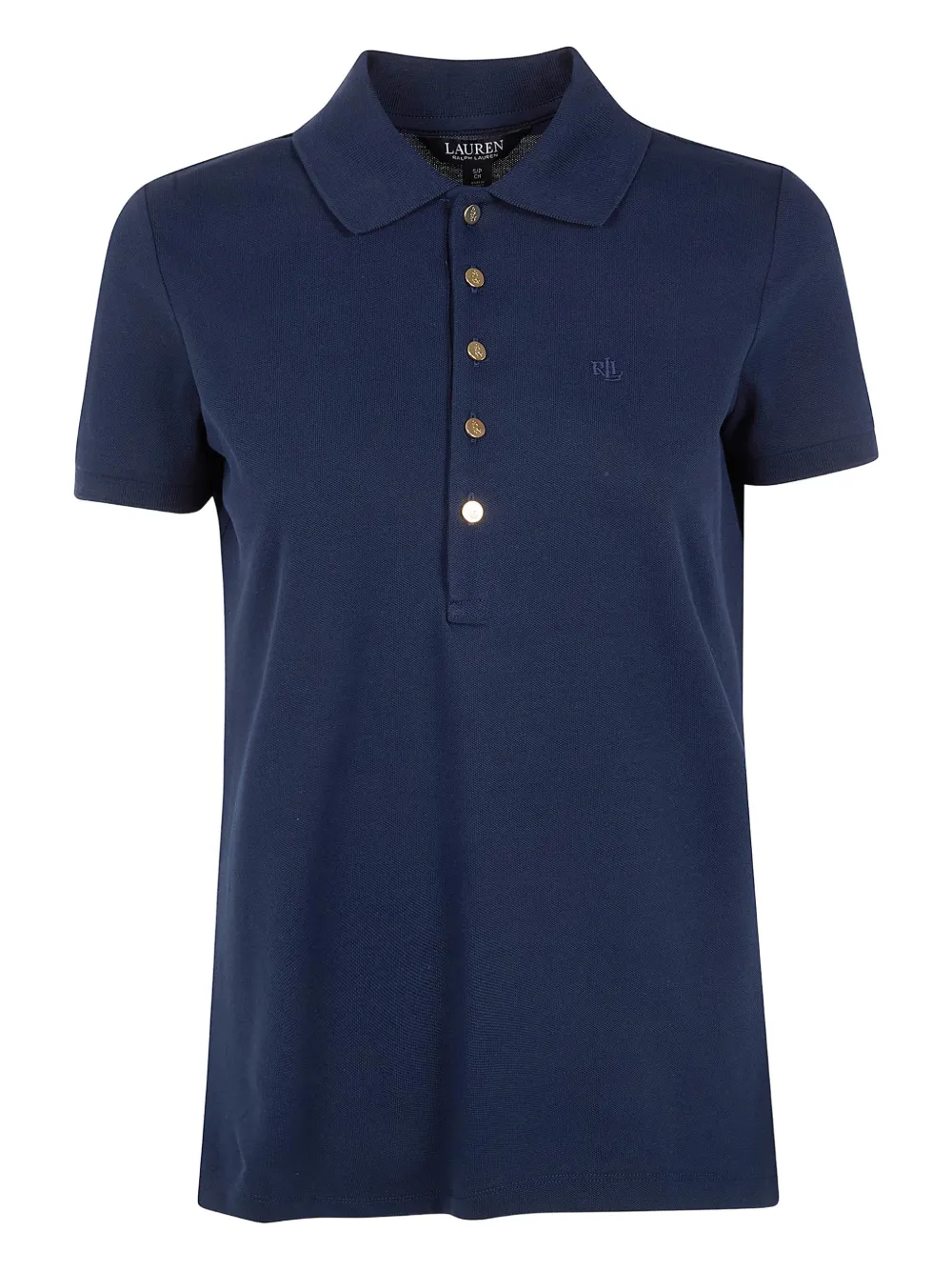 Lauren Ralph Lauren button embroidered polo top - Blu
