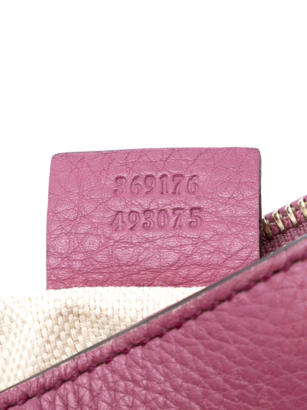 GUCCI Pre-owned 2016-2025 Small Pebbled Leather Soho Cellarius Satchel In Purple