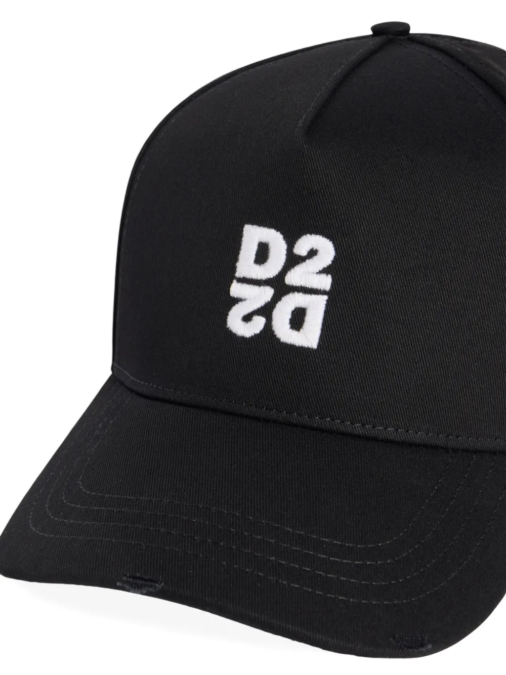DSQUARED2 Honkbalpet met geborduurd logo Zwart