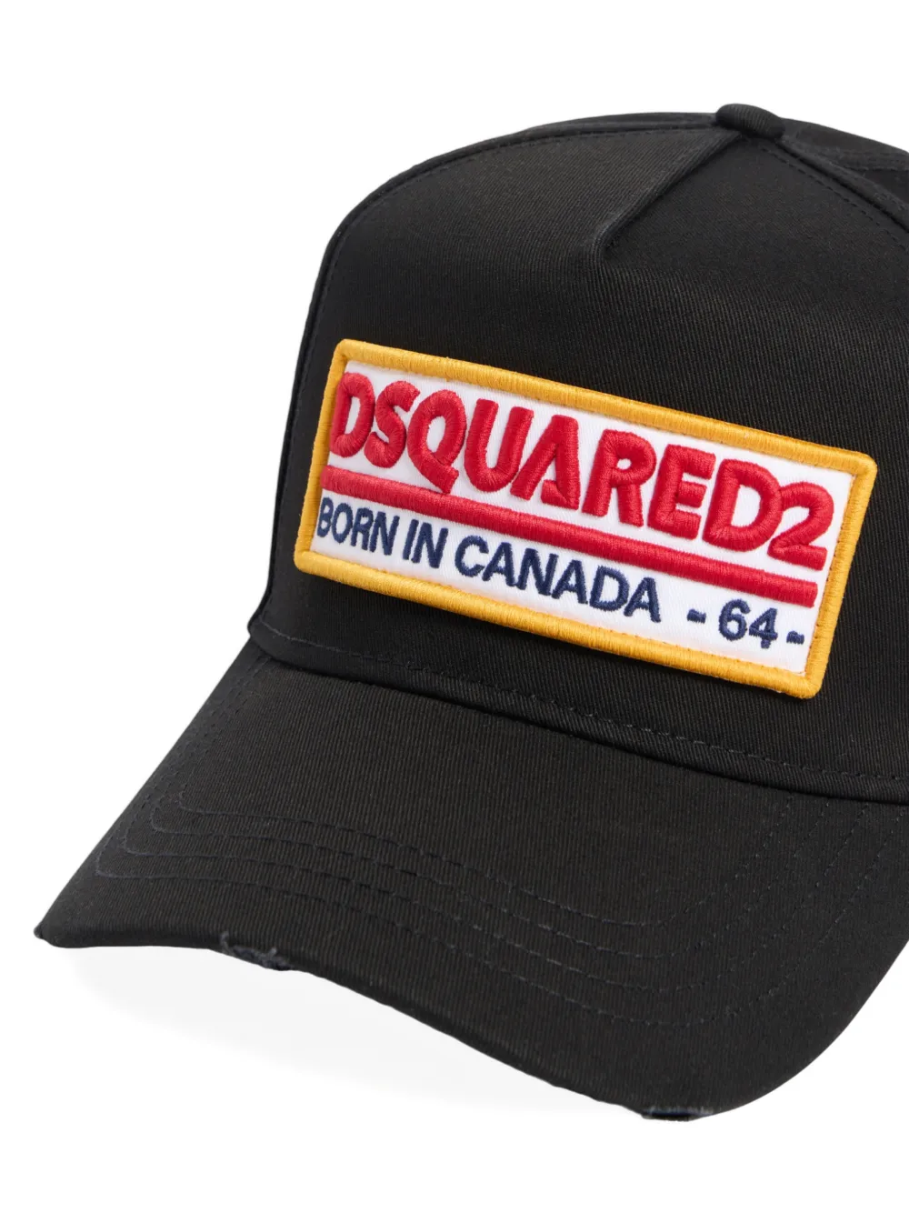 DSQUARED2 Honkbalpet met logopatch Zwart