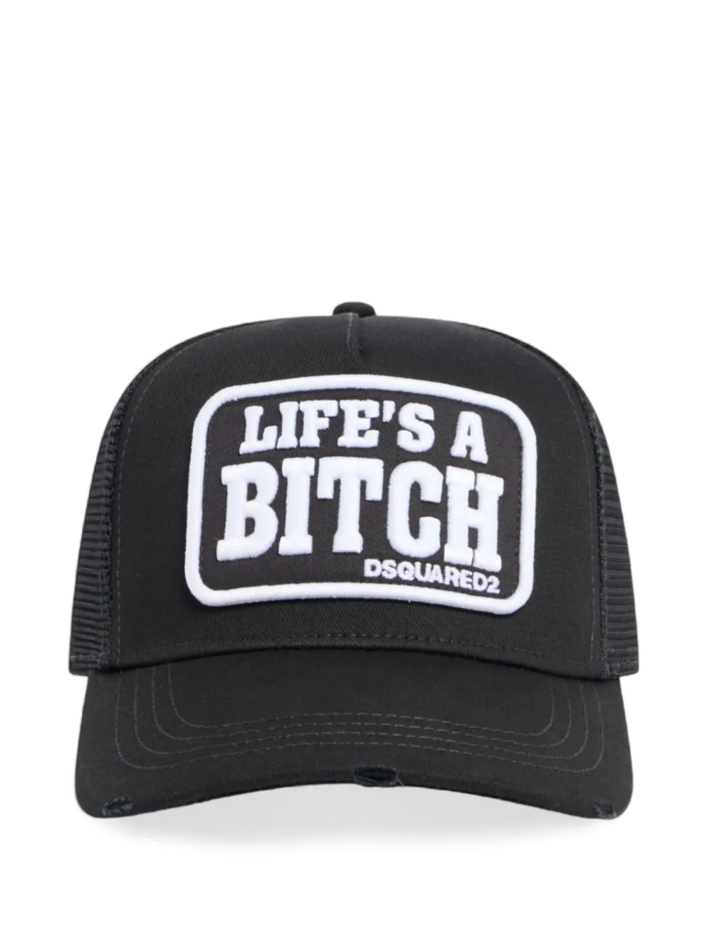 Dsquared2 Slogan-embroidered Baseball Cap In Black