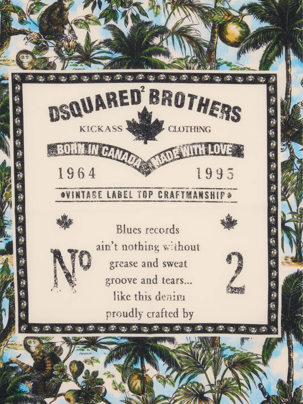  Dsquared2 Monkey Business Scarf - Black 