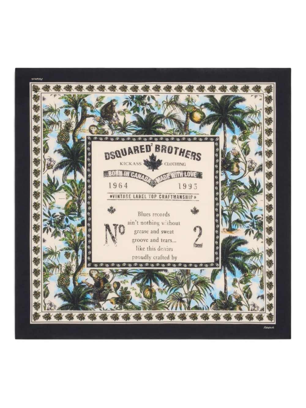 DSQUARED2 Monkey Business scarf | Black | Image 1