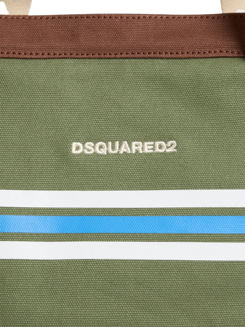 DSQUARED2 Gestreepte shopper Groen