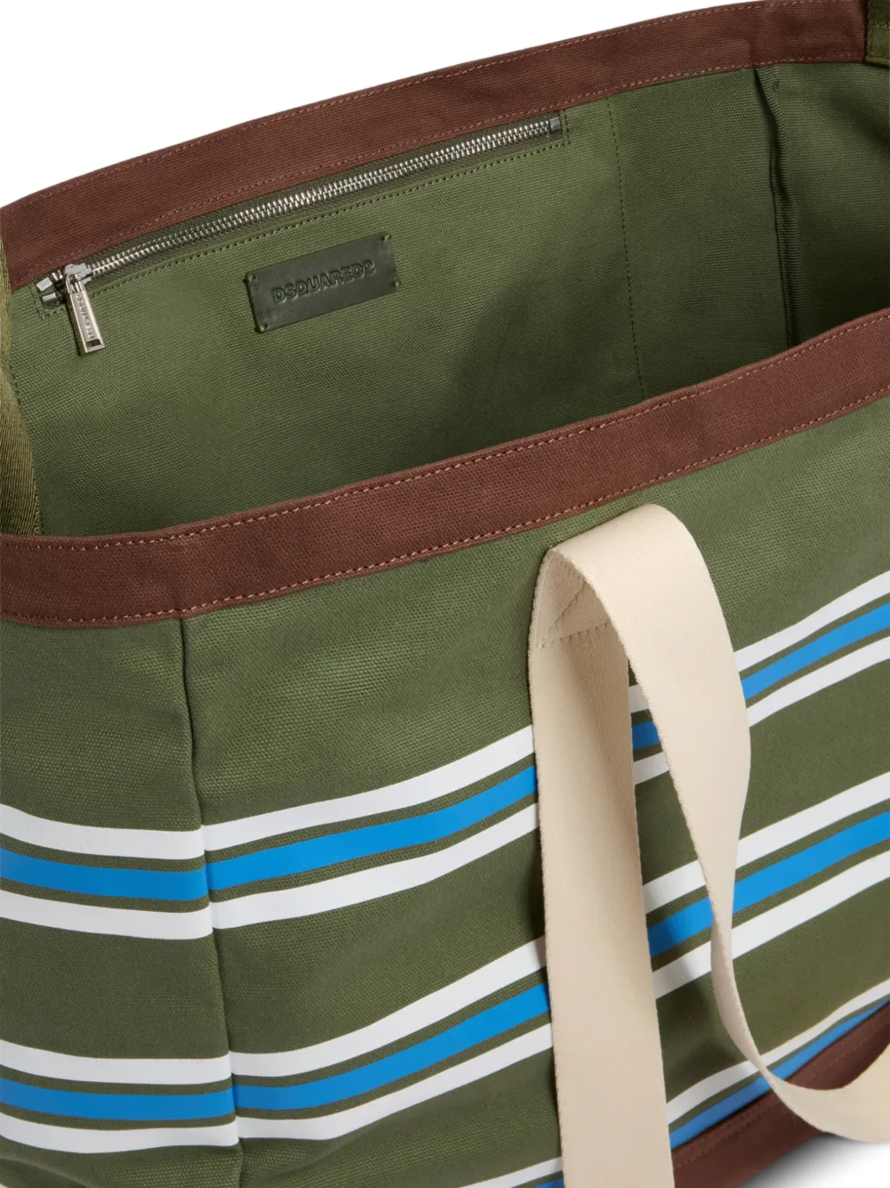 DSQUARED2 Gestreepte shopper Groen