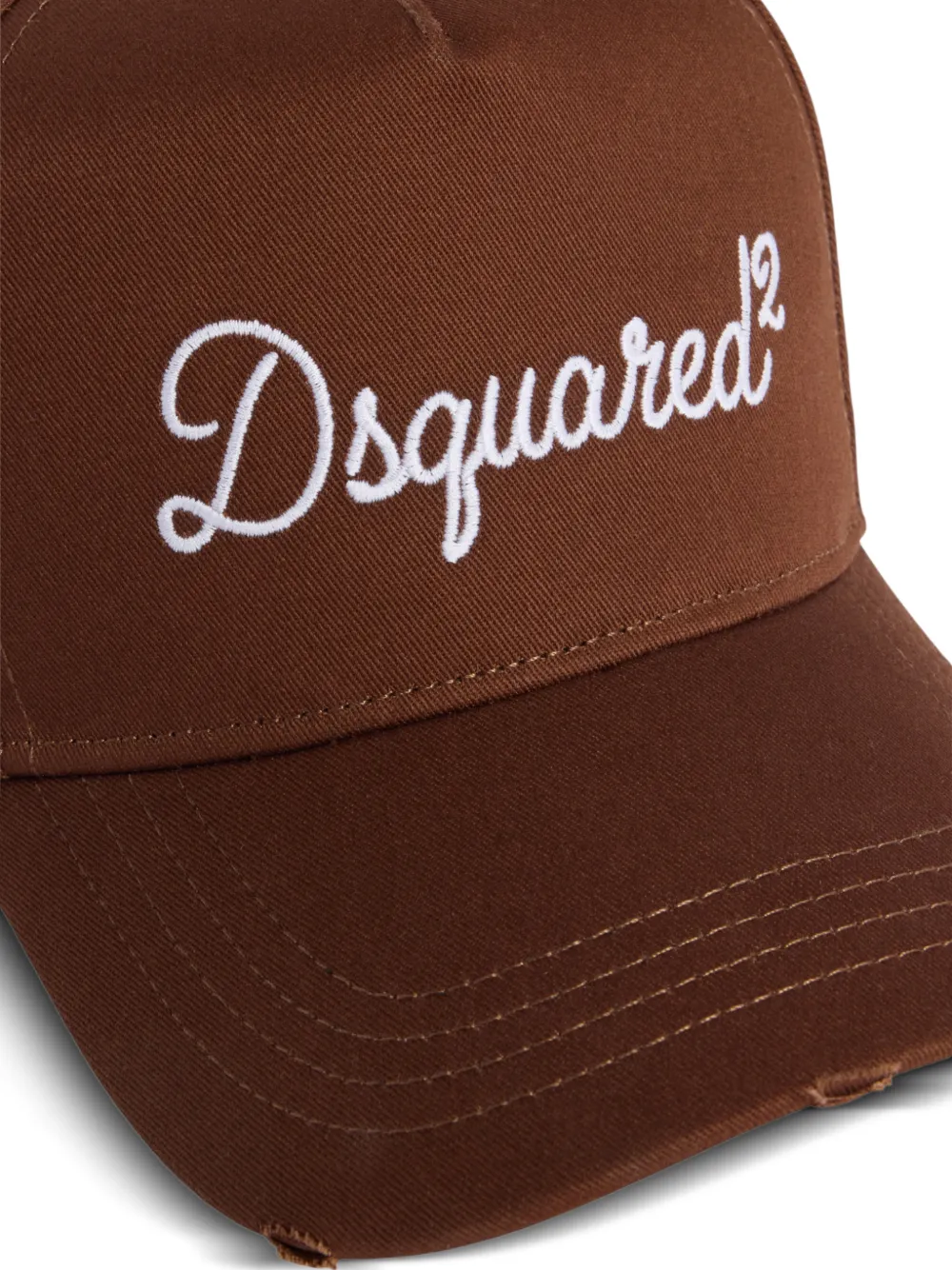 DSQUARED2 Signature honkbalpet met borduurwerk Bruin