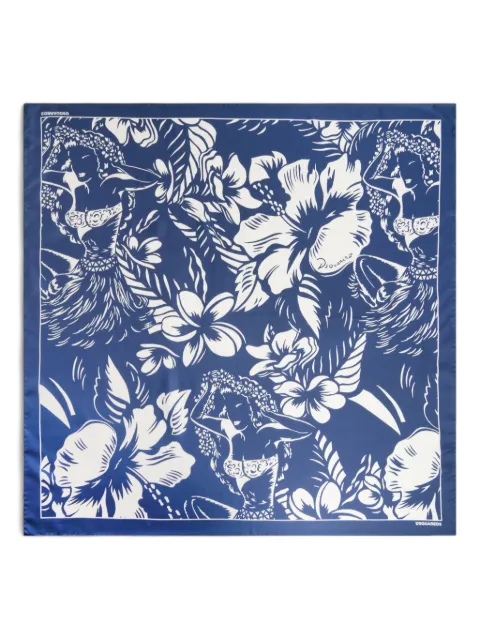 DSQUARED2 foulard Dancing à fleurs
