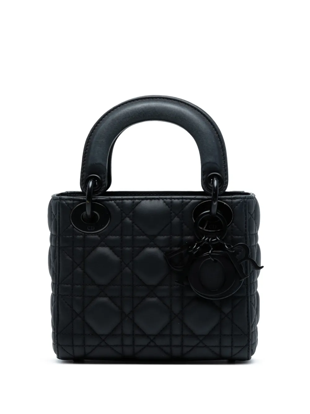 Christian Dior Pre-Owned 2018 Mini Ultra Matte Calfskin Cannage Lady