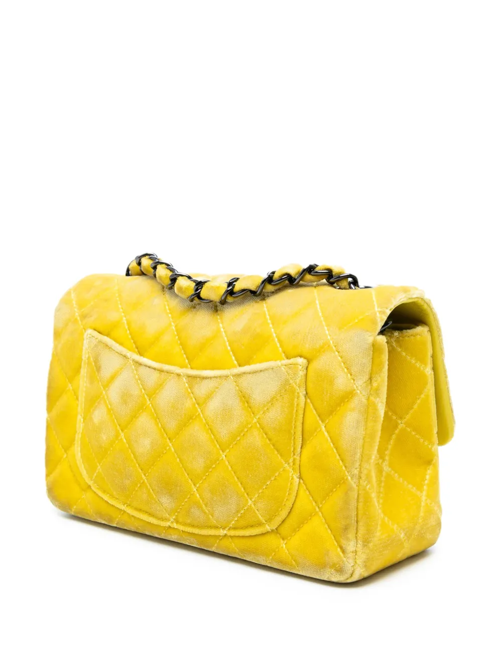 2014-2015 Mini Rectangular Classic Velvet Single Flap Crossbody Bag