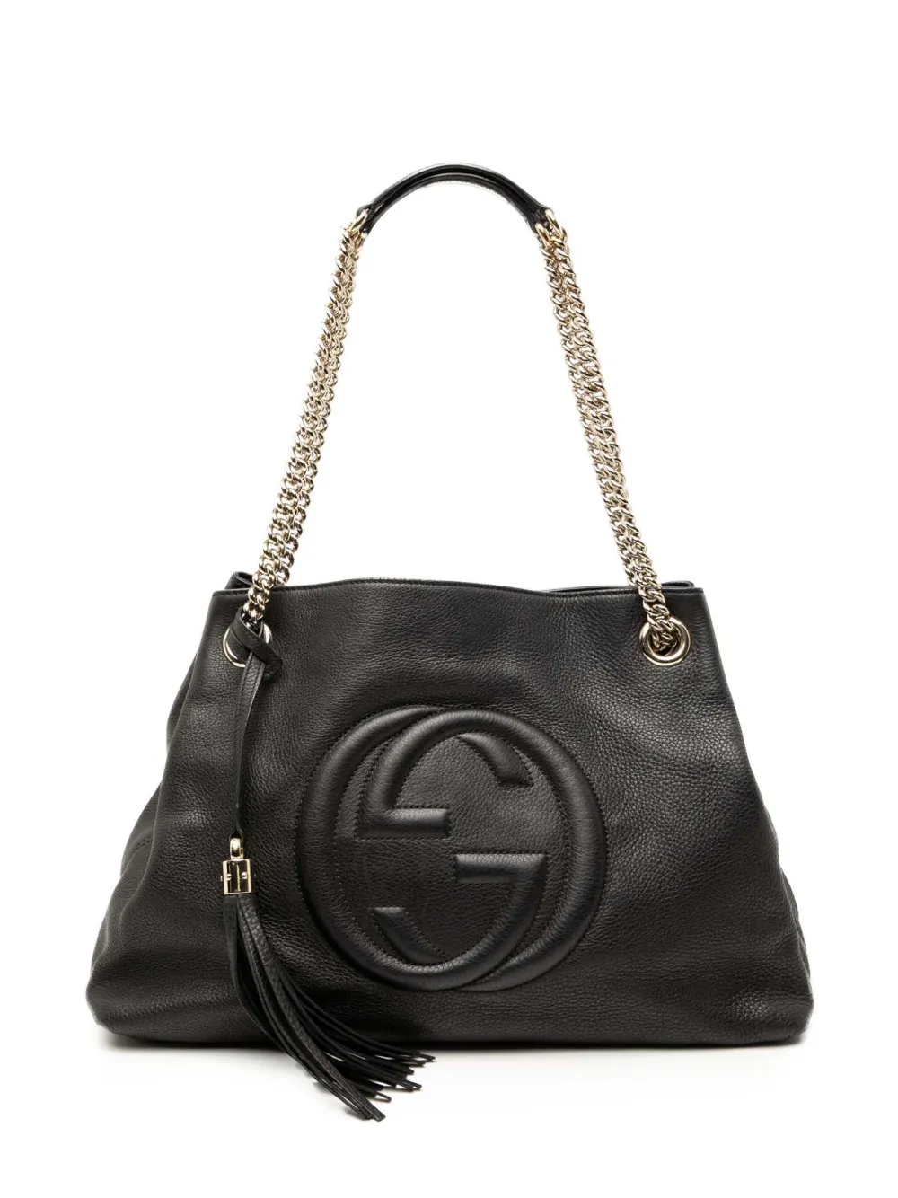 Gucci Pre-Owned 2000-2015 Medium Leather Soho Chain tote bag - Nero