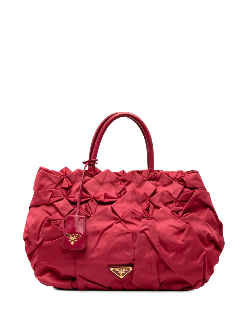 Prada Pre-Owned 2013-2025 Tessuto Origami Pleated tote bag - レッド