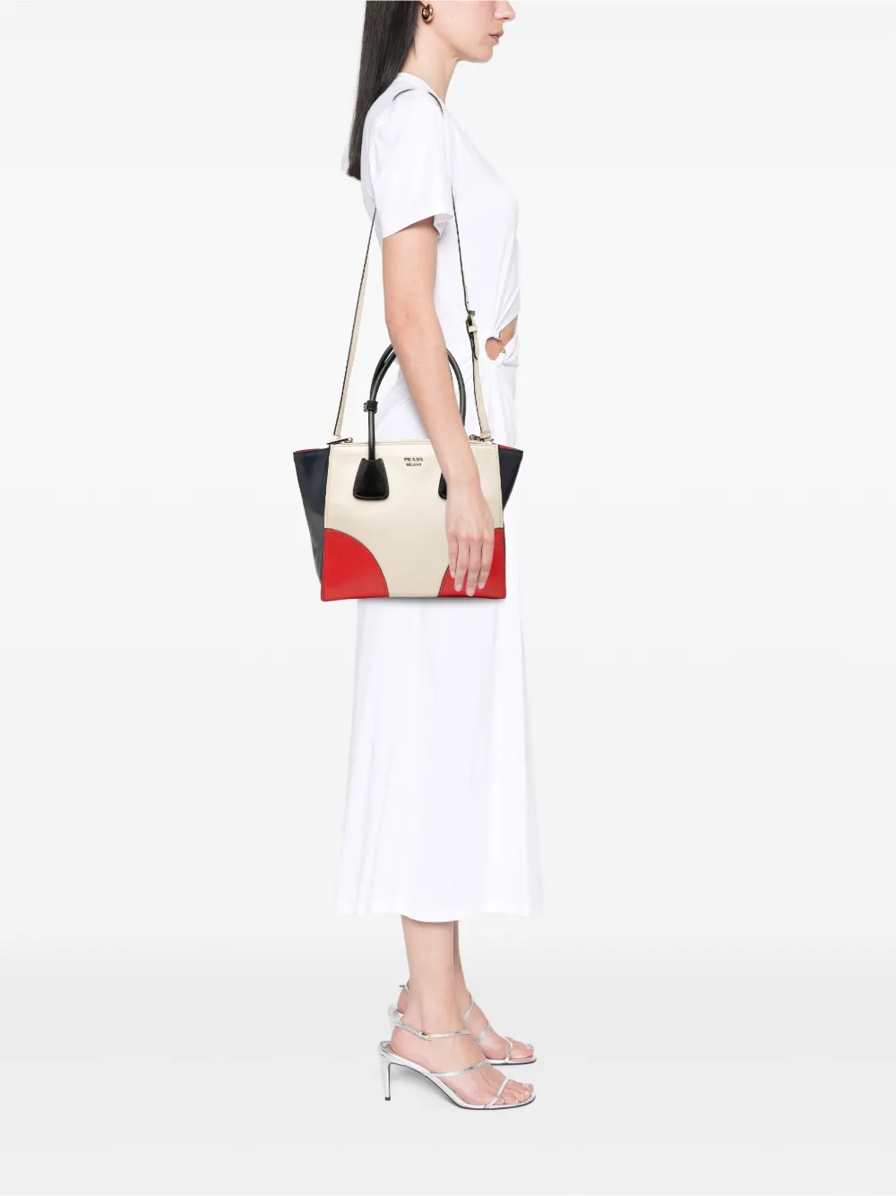 Prada Pre-Owned 2013-2020 Multicolor Glace Calf Twin Pocket satchel | Pre-Owned | Image 2