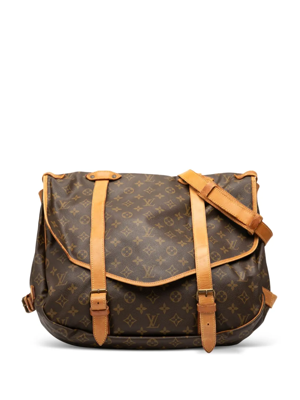 Louis Vuitton Pre-Owned 1993 Monogram Saumur 43 travel bag - ブラウン Louis Vuitton Pre-Owned 1993 Monogram Saumur 43 travel bag - ブラウン