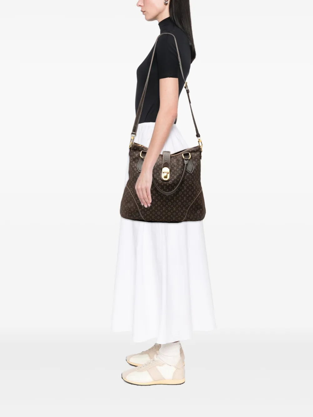 Pre-owned Louis Vuitton 2010-2011 Monogram Idylle Elegie Satchel In Brown