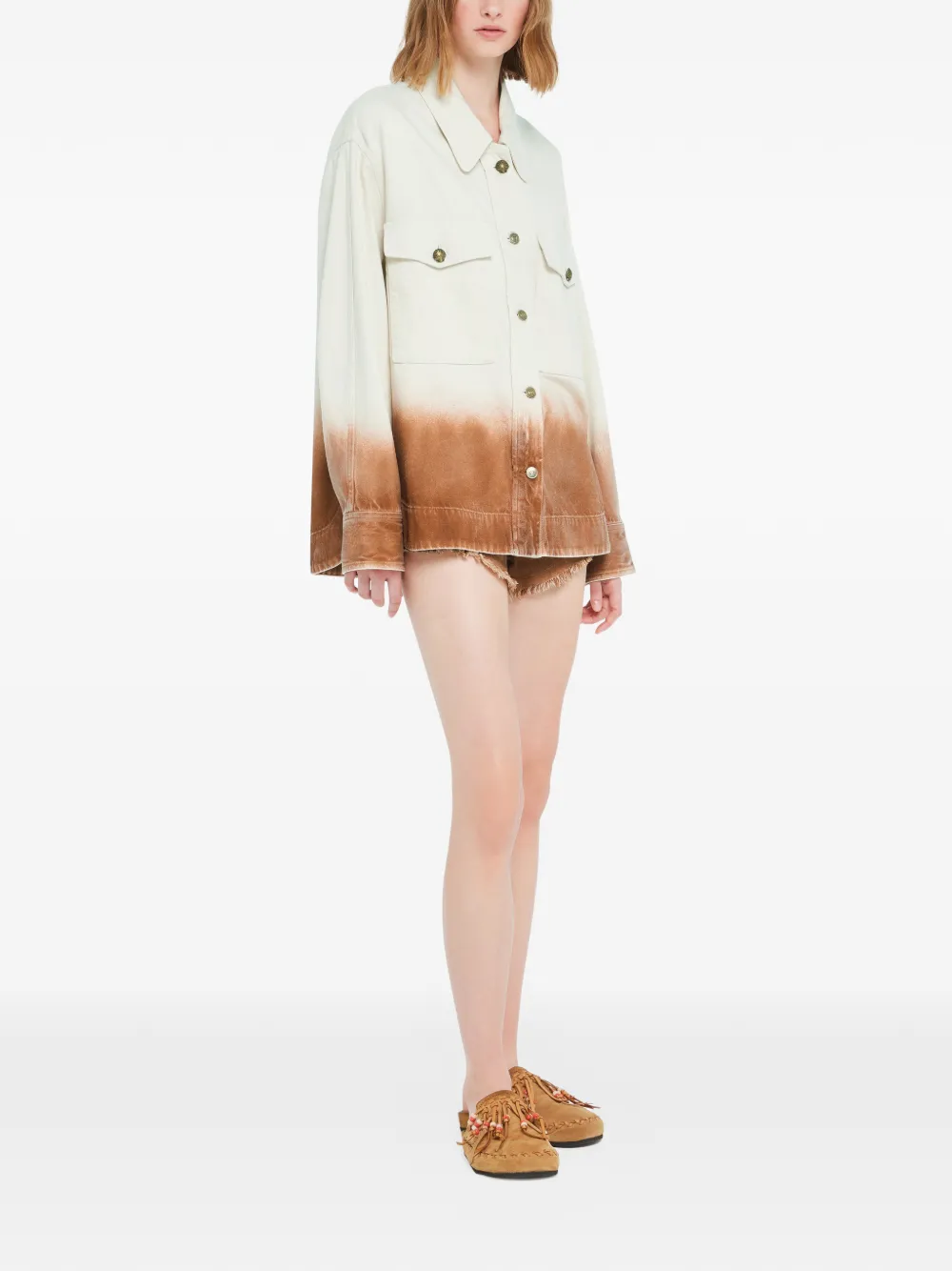  Alanui Shades Of Eden Denim Jacket - Neutrals 