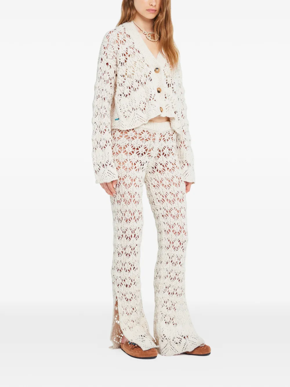 Alanui Lagoon Romance vest met knopen Beige